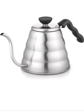 Hario Stainless Steel Gooseneck Kettle, Black Handle, Bruono Drip Kettle 1.2L